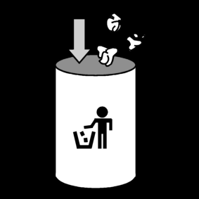 garbage in dustbin